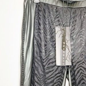 Punk Rave Black Lace Zebra Leggings Womens XL